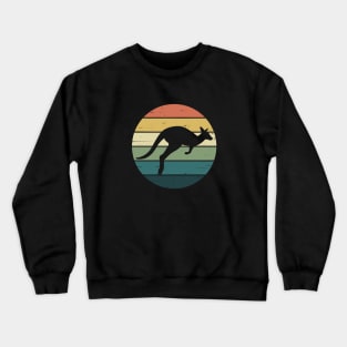 Retro Rainbow Kangaroo Crewneck Sweatshirt